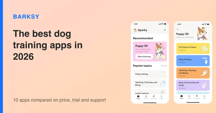Barksy app screens beside the title of this comparison
