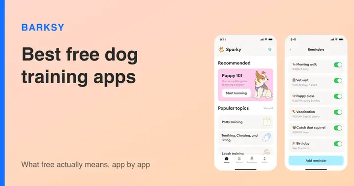 Barksy app screens beside the title of this comparison