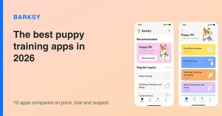 Barksy app screens beside the title of this comparison
