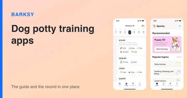 Barksy app screens beside the title of this comparison